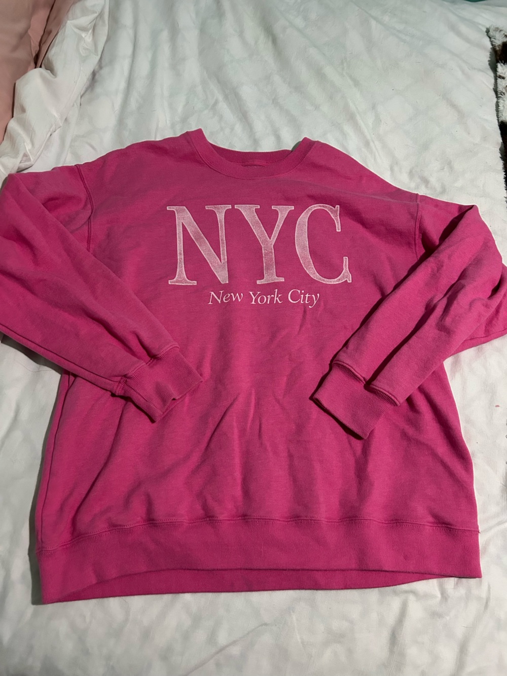 Hollister Hot Pink NYC Crewneck Sweatshirt